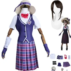 Anime Game Identity Ⅴ Emma Woods Cosplay Costume Gardener JK Uniform Skirt Vest Hat Woman Sexy Kawaii Halloween Carnival Suit