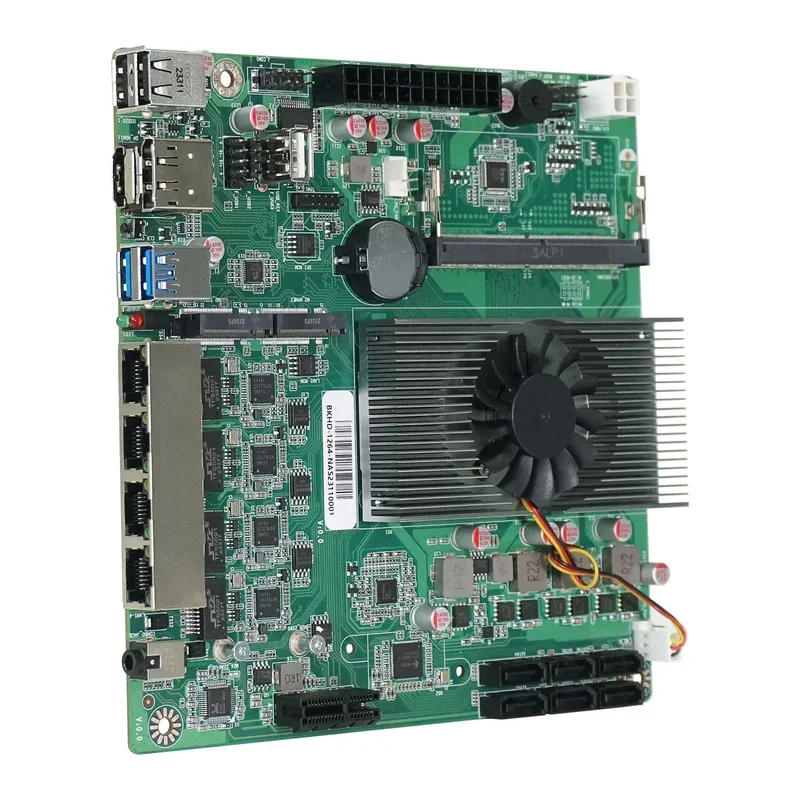 Alder Lake N100 NAS Motherboard Industrial ITX 17X17CM DDR5 4* I226 2.5GBps LAN.2 NVMe 6 X SATA DP Low Power