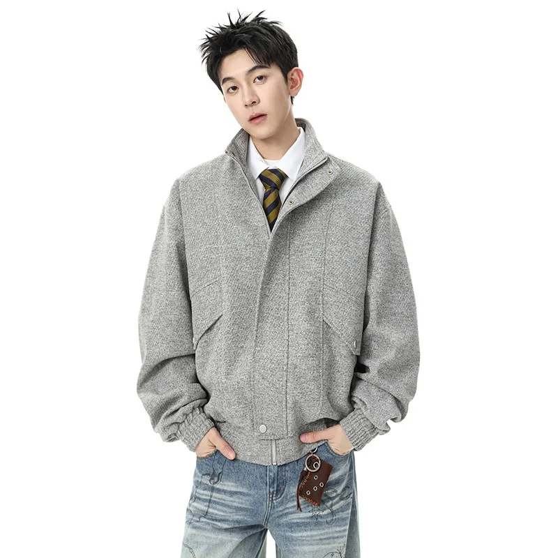 

Men's and Women's Cotton Jacket Thickened Casual Loose Flight Collar Coat Man Winter Jacket Men Versatile Jacket Handsome