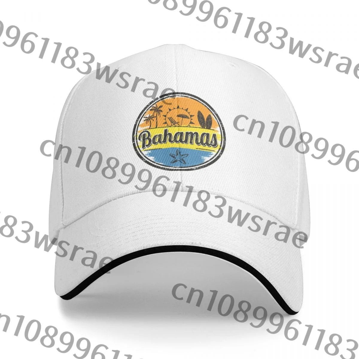 Bahamas Travel Destination Stamp Summer For Men A Baseball Cap Hat