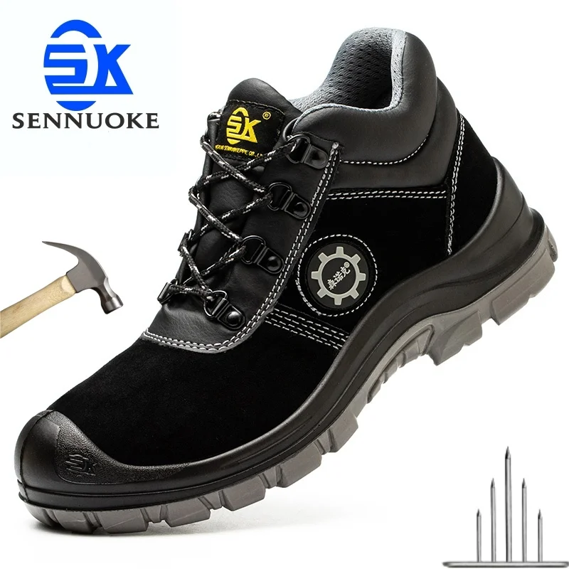 Safety Shoes ManforWork Man's Safety working Shoes Lightweight Work Wear Industrial Security-Protection Waterproof