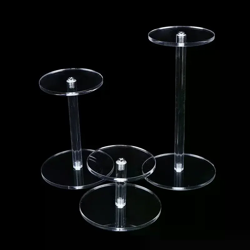 إطار شفاف صندوق مجوهرات مستدير عرض موقف أكريليك واضح سوار منظم الرف تخزين المجوهرات الرف