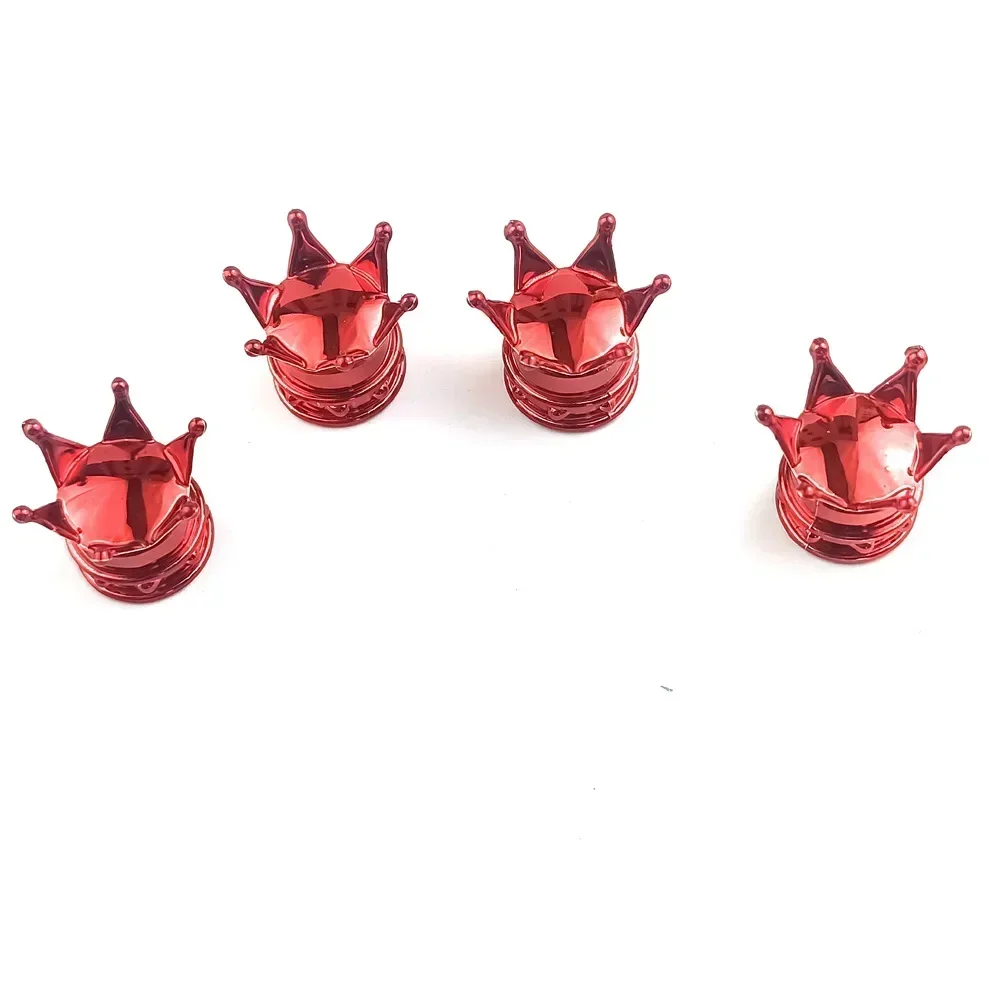 Universal Crown 4 PCS Car Wheel Tire Valve Caps Tyre Rim Stem Covers Airdust For Car Accessories Motorcycle Decoration