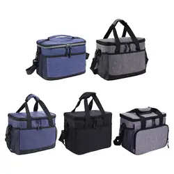 Insulated Cooler Bag with Adjustable Shoulder Strap Adults Hot Cold Food Thermal Bag for Work Lunch Camping Picnic Office Hiking