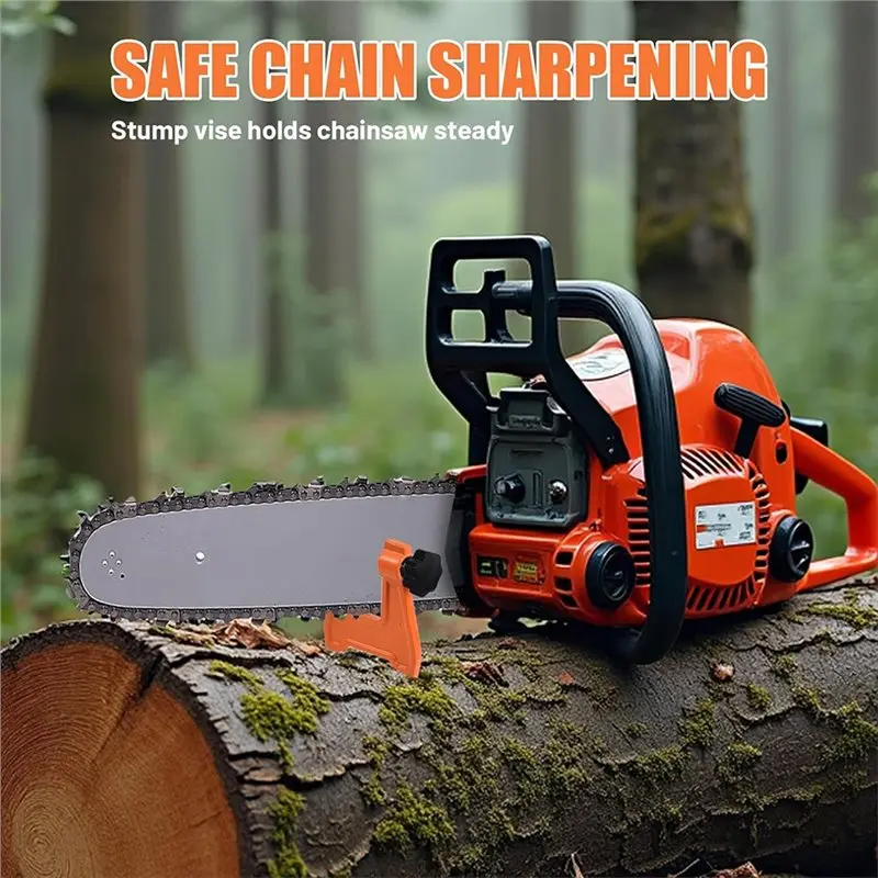 

SEWS-Field Chainsaw File Kit 14Pcs Chain Saw File Set Universal 5/32", 7/32", 3/16", 1/8", 11/64", 13/64" With Stump Vise