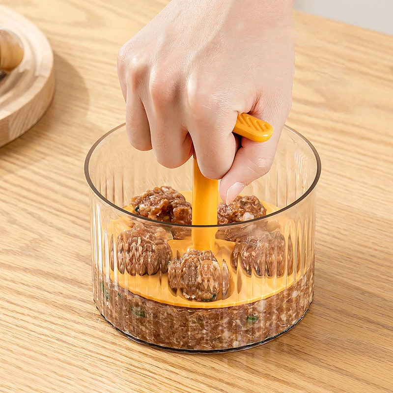 1pcs Translucent Meatball Maker Meatballs Press Mold Minced Meat Storage Container Household Fried Meatball Making