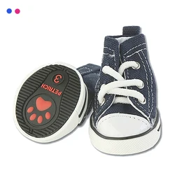 Pet Dog Shoes Denim Canvas Sneaker Puppy Sporty Cloth Shoes Pink Blue Pet Dog Boots lovely Shoes for small dogs