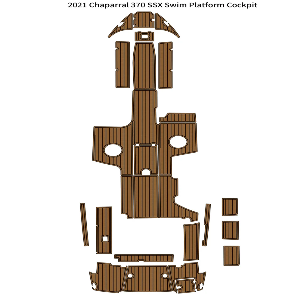 

2021 Chaparral 370 SSX Swim Platform Cockpit Pad Boat EVA Foam Teak Deck Floor