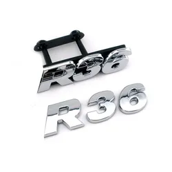 R36 Grill emblem badge R36 Rear Trunk Boot lettering Chrome 3C0853675AE739 New for GOLF Part Car Emblem