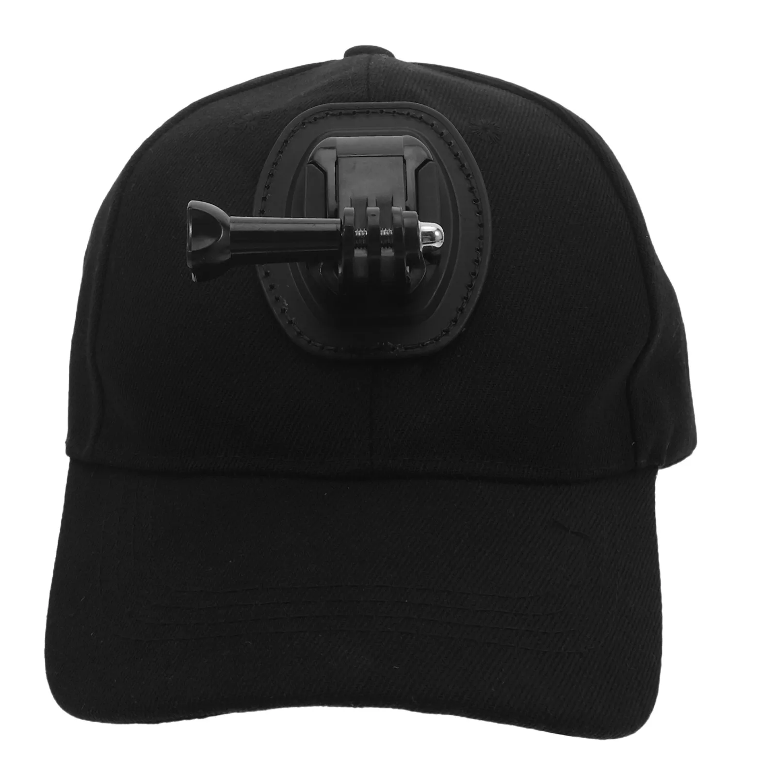 

Baseball Cap Camera Mount Black Quick Release Buckle Lightweight Sports Camera Gear Hands-Free Filming Outdoor