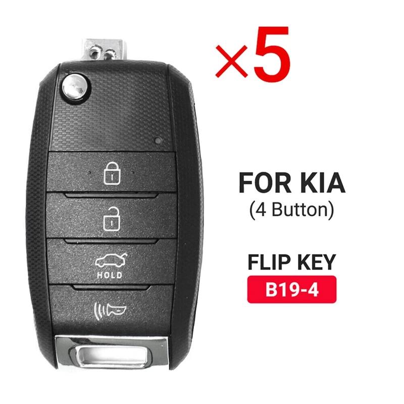 

5Pcs For KEYDIY B19-4 B-Series 4 Button Universal KD Remote Car Key For KD900 KD900+ URG200 KD-X2 KD Programmer For KIA