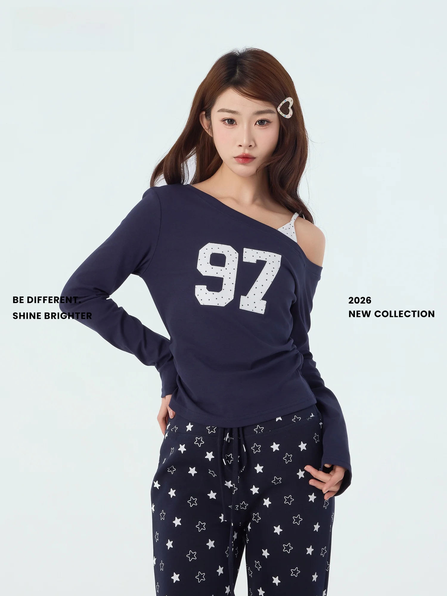 

Didimax Spring New Sle Casual Long Sve Slim Fit Single oulder Women's Top Color Blo Design Cotton Knitted Sweater