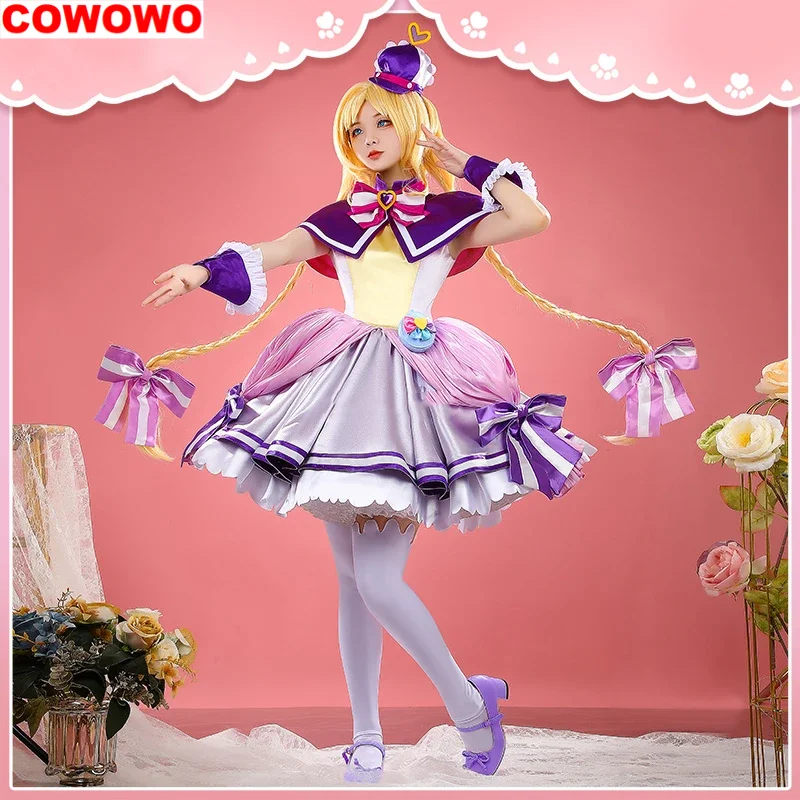 COWOWO Anime Wonderful Precure! Cure Friendy Sweet Lovely Dress Uniform Cosplay Costume Halloween Party Role Play Outfit