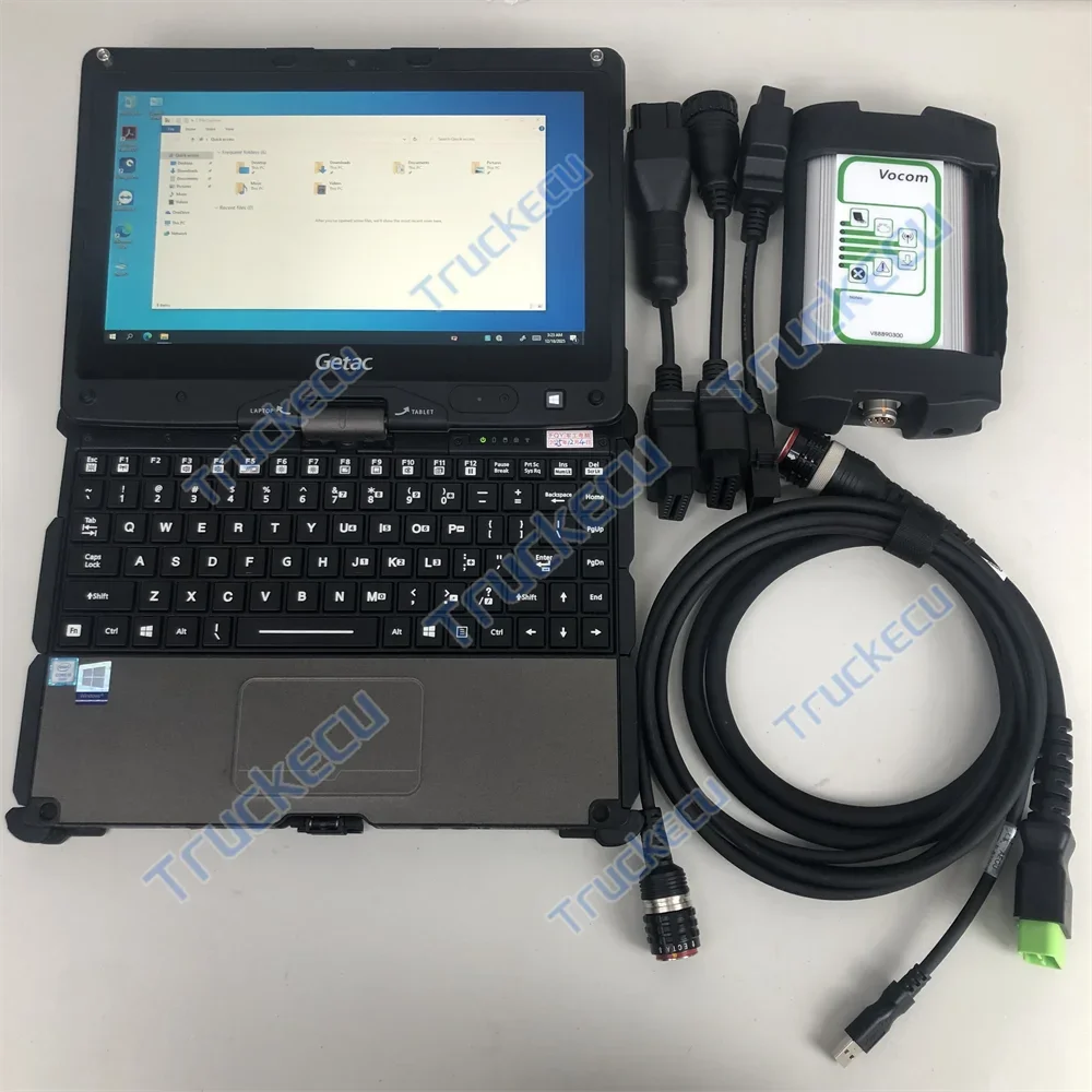 Hight quality diagnostic for vocom1 88890300 2.8 truck diagnostic For Mack For Vocom interface programming tool+getac laptop