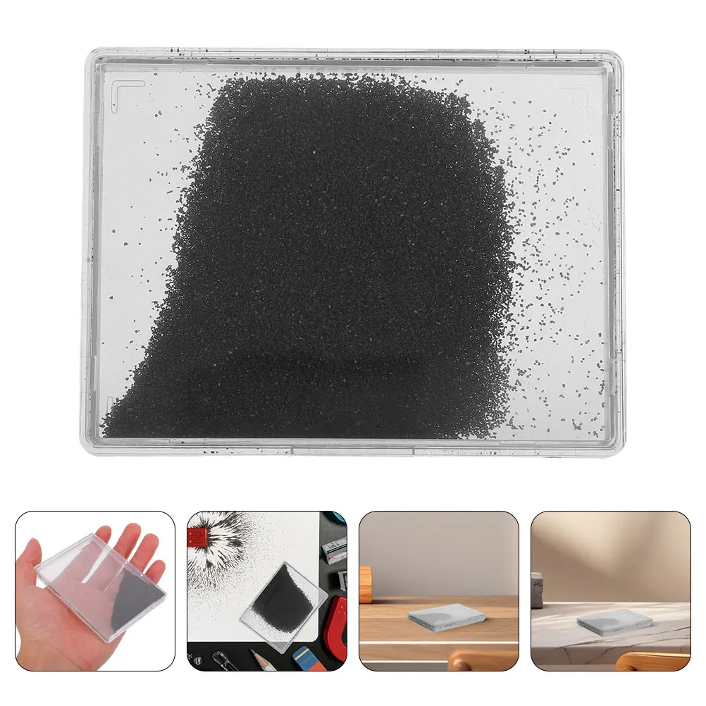 Équipement de démonstration de champ magnétique, 2 boîtes, outil d'expérimentation, poudre de fer pour copeaux, mallette de classement en métal