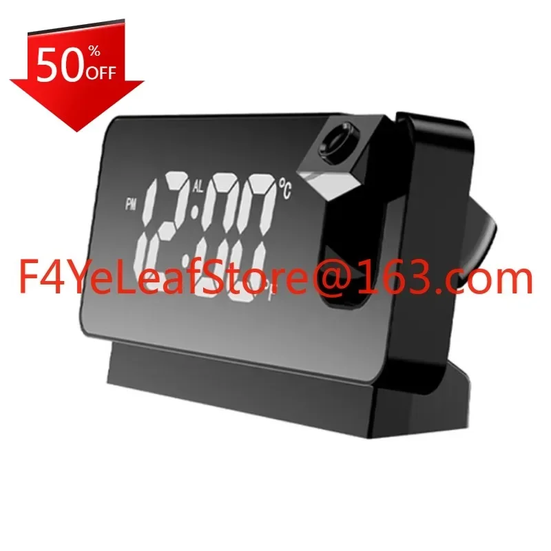 Adjustable Digital Display Bedside Alarm Clock With Time Projector Light Different Color Digital Display Words