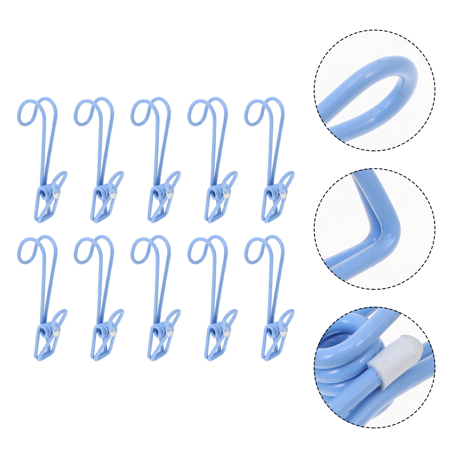 

10Pcs Sturdy Multipurpose Clothes Clip Hooks for Drying Socks Photos Towels Easy to Use Strong Quality Long Lasting Home Decor