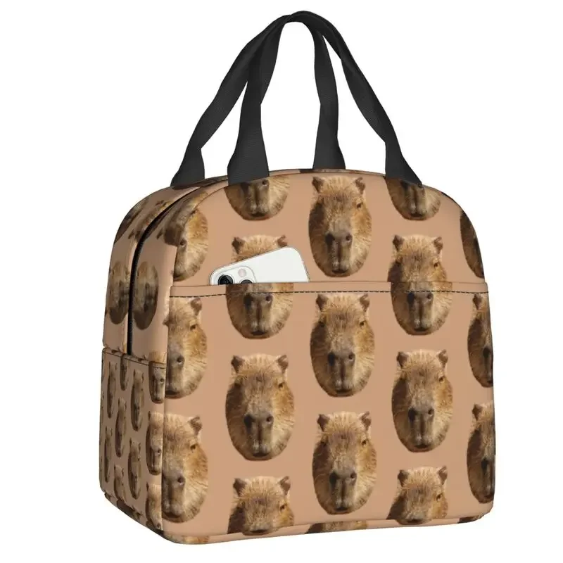 Cute Capybara Thermal Insulated Lunch Bag Women Animal Lover Portable  Tote for Work School Travel Storage Food Bento Box