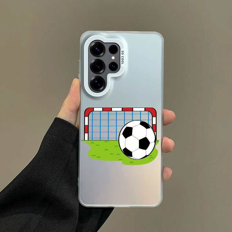 Colorful Soft Edge Hard Shell Phone Case for Samsung Galaxy A10 A11 A12 A13 A14 A03 A04E A23 A54 A52 A51 Cover Football 6 Capas