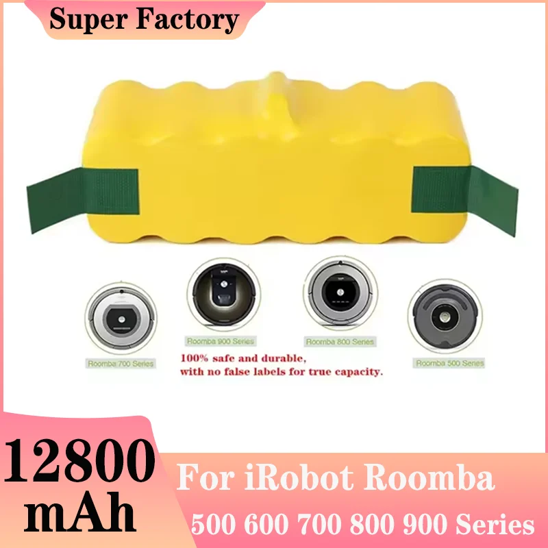 14.4V 12800mAh For iRobot Roomba Battery 500 600 700 800 900 595 620 650 780 890 880 Battery For Roomba Vacuum Cleaner Battery