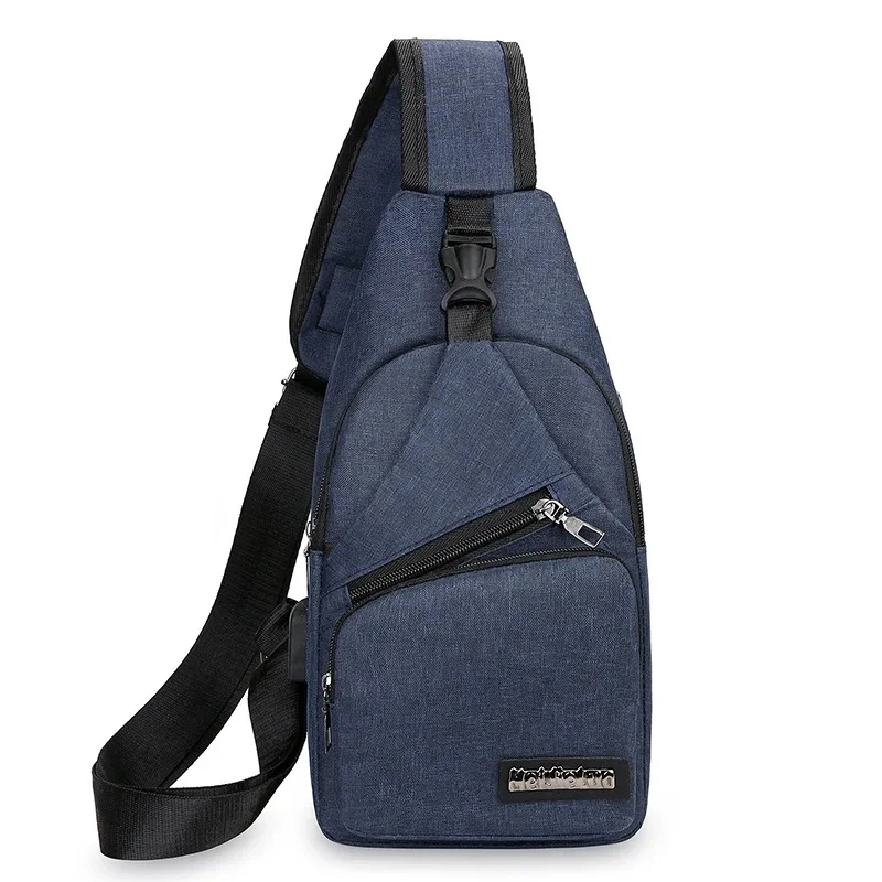 Men Casual Canvas Chest Pack Lightweight Crossbody Sling Bag Shoulder Bike Cycling Travel Daypack gallery 4