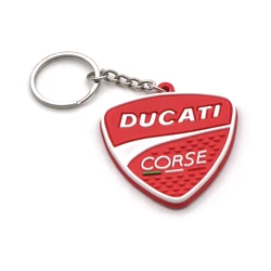 For Ducati Motorcycle Keychain Rubber Keyring Logo Key Chain 3D Sign Key Ring Helmet Keydiy Boots Shoes Model Accessories