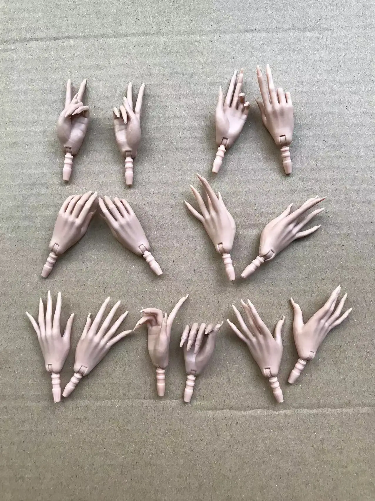 MENGF Doll Hands Long Nail Quality Doll Parts 8 Color 7 Gesture Hands For FR IT PP Super Model Doll Accessories DIY New Decors