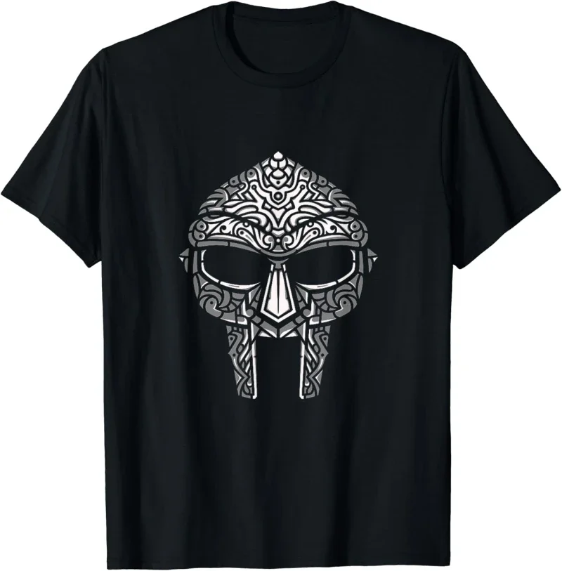 MF DOOM Rapper Graphic Cotton T-shirt Unisex Daily Casual Tops Fashion All-matched Loose Black White Tees Men Women Short Sleeve