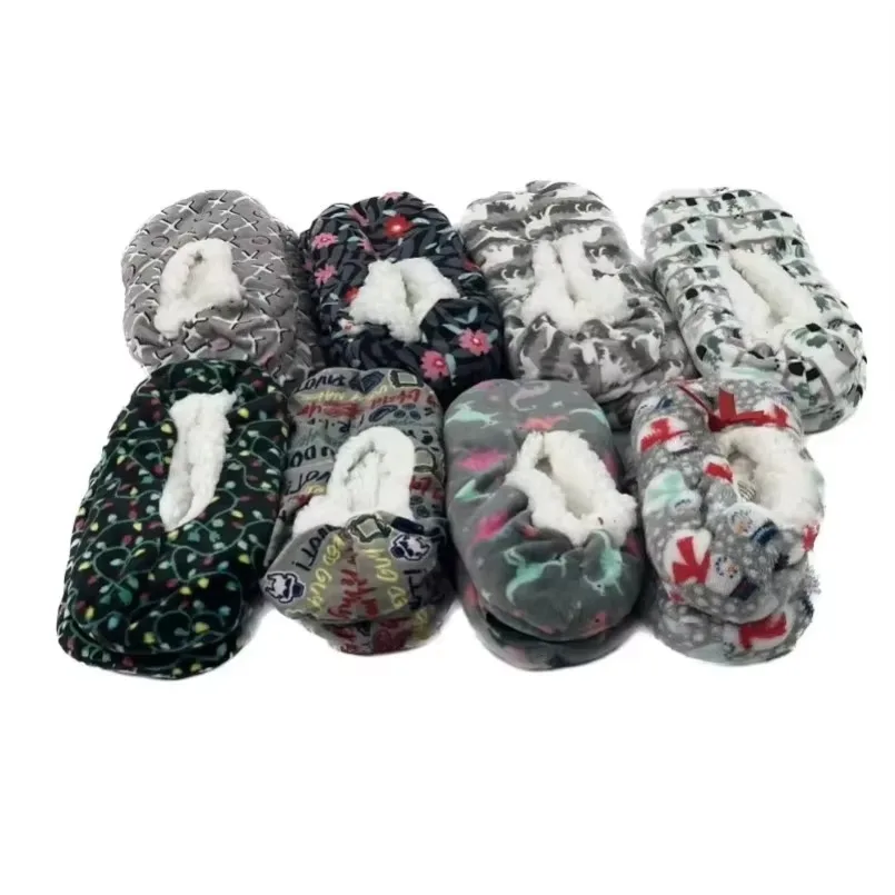 Fuzzy House Slipper Damen Flauschiger Schneemann Winterschuhe Dicker Plüschgriff Niedliche lustige Indoor-Hausschuhe Weibliches Weihnachtsgeschenk 2025