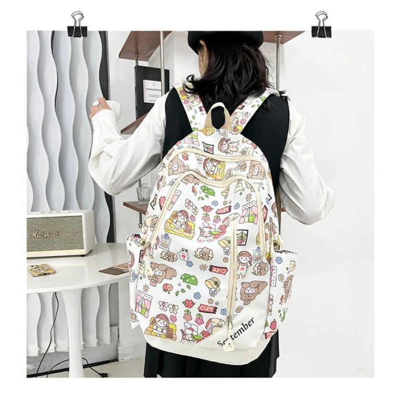 Graffiti Backpack for Teens Large  Bookbag Lightweight 19 Inch Laptop Bag for Girls Boy Casual High School College Traveling Bag