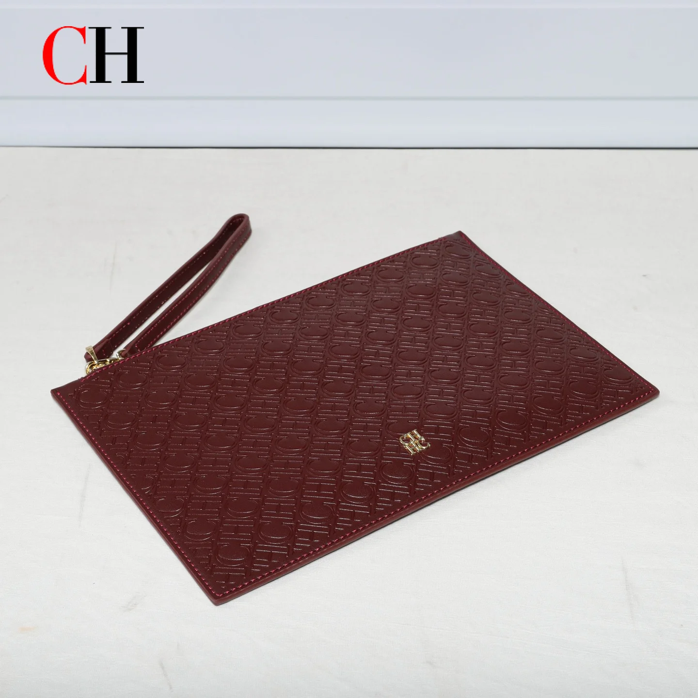 CH 클러치 백 여성용 엠보싱 모노그램 PU 가죽 손목 - Wristlet Wallet Zipper 리뷰 및 가격