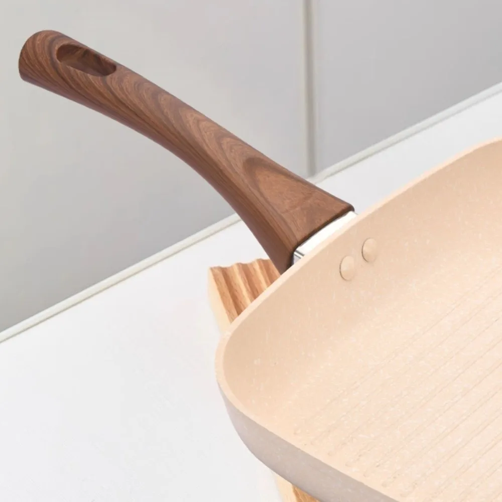 

Многофункциональная термостойкая сковорода для жарки стейка с антипригарным покрытием, эргономичный дизайн, сковорода для приготовления пищи, прочная квадратная сковорода для гриля