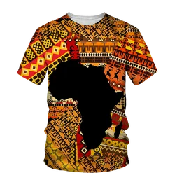 African T-Shirts Folk Customs Ethnic Style 3D Printed Men Women Fashion Oversized Short Sleeve T Shirt Male Tees Tops Clothing