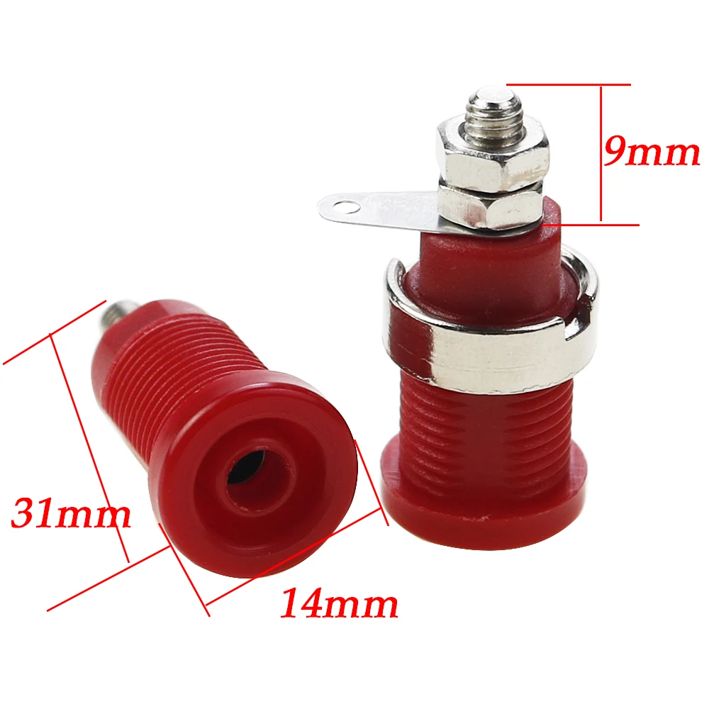 1PCS 32A Insulated Safety 4MM Banana Plug Socket Jack Female Panel Mount Binding Post Connector Multimeter Terminal