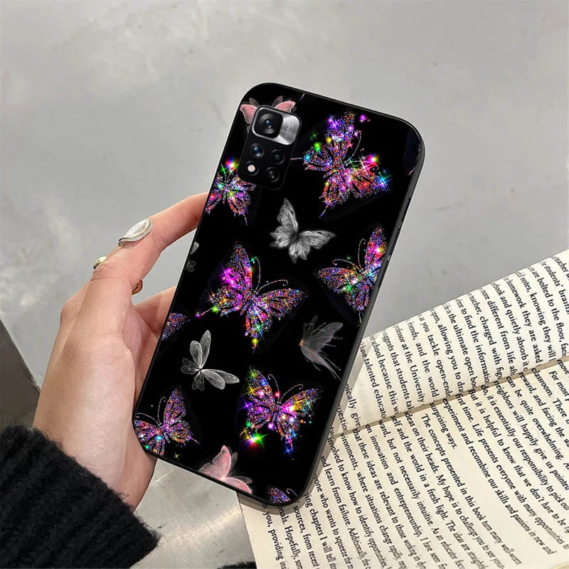 

Purple Pink Butterfly Carcasa Funda Phone Case For Xiaomi Redmi note 14 Pro 14 13 12 11 10 Pro 14S 12S 11S Redmi 14C 13C 10