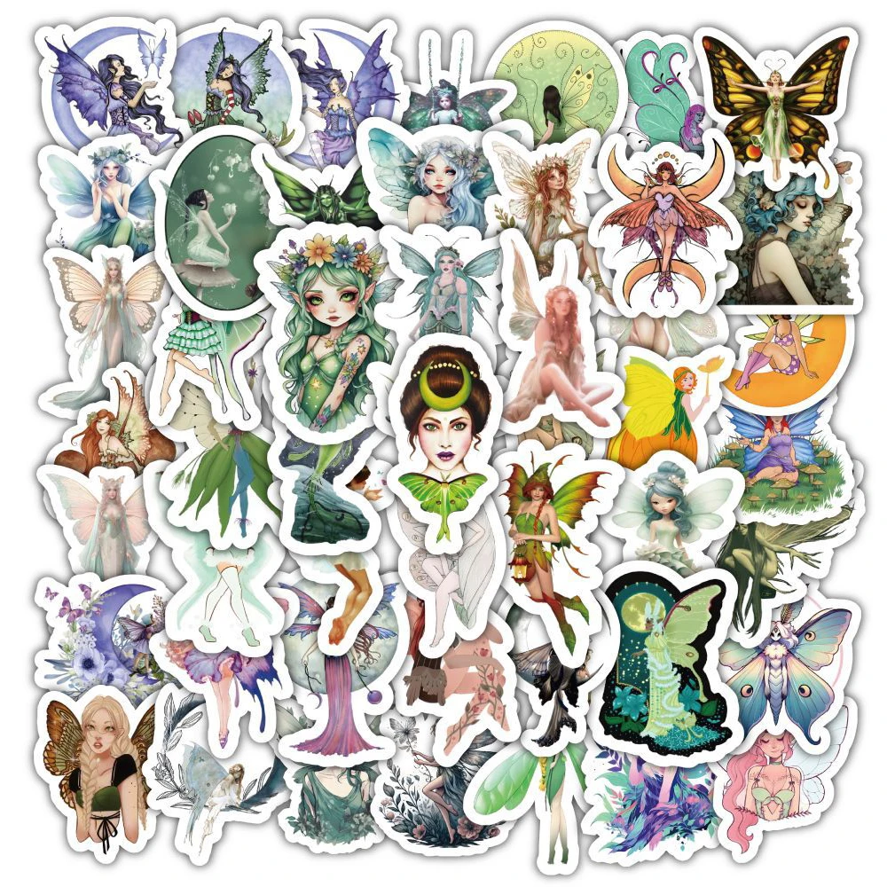 

10/30/60/120pcs Cartoon Flower Butterfly Fairy Elf Stickers Cute Anime Princess Sticker Laptop Phone Notebook Girl Kid Decal Toy