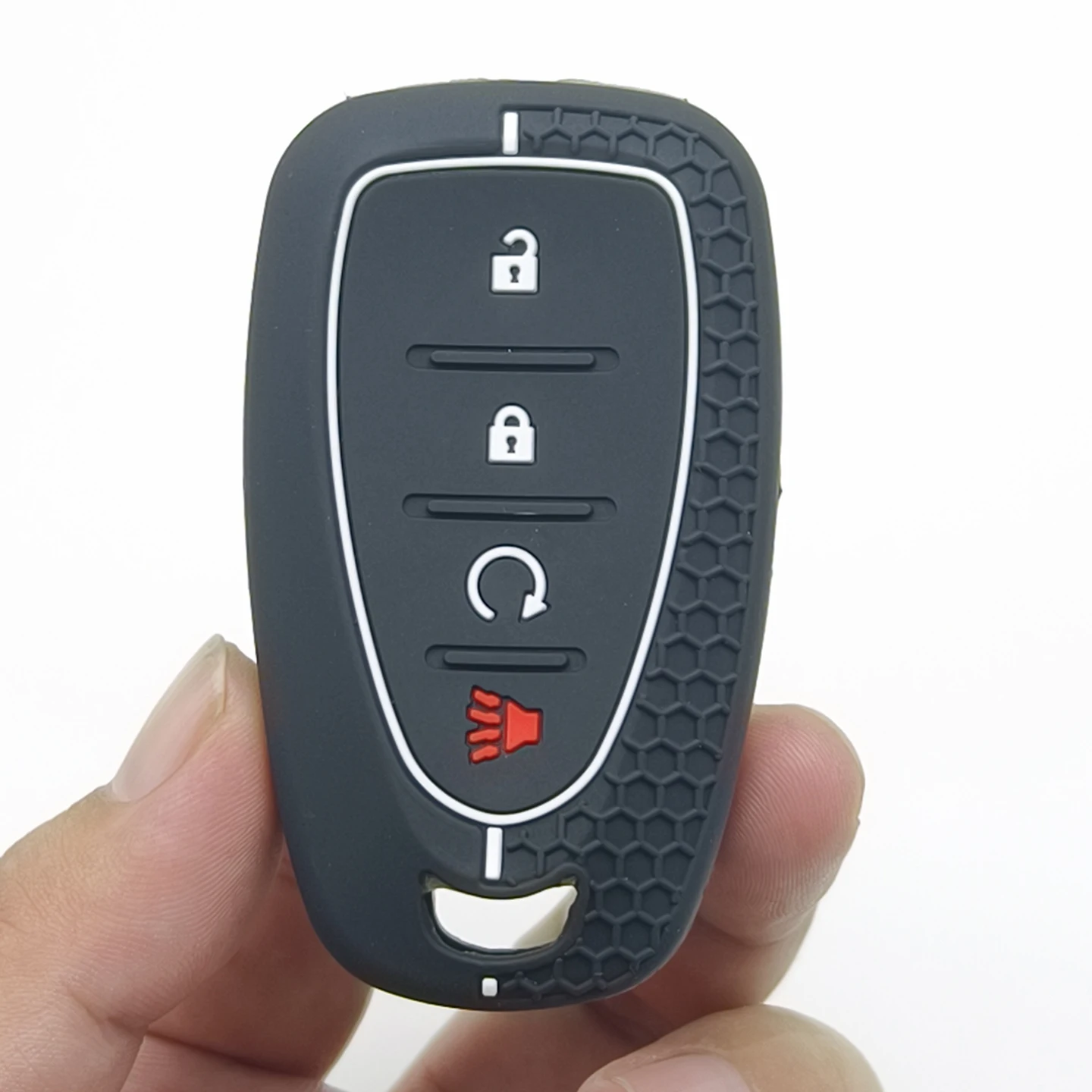 Xinyuexin Silicone Key Cover Case for Chevrolet Chevy Camaro Volt Impala Malibu 2016-2017 4 Button Smart Key Protect 2 Pcs/lot