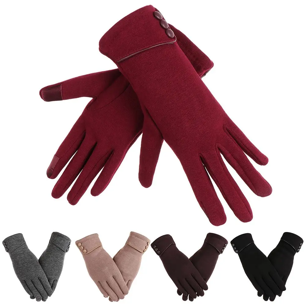 New Fashion Thicken Windproof Touch Screen Gloves Skiing Gloves Driving Mittens Plus Velvet