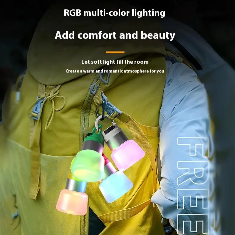 

Portable Camping Light Mini Multi-scenario Water Bottle Light Outdoor Night Work Lights Tent Hanging Lamp With Hooks