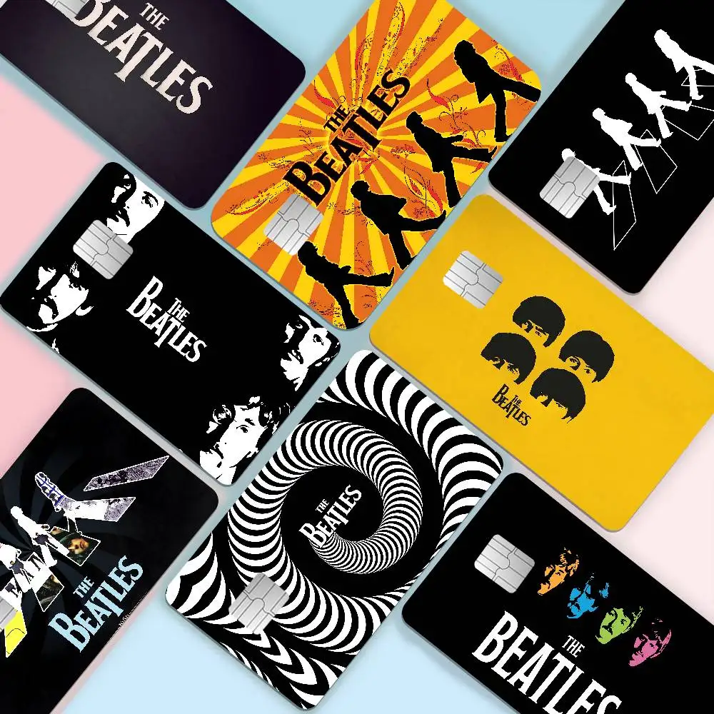 T-The-B-Beatles Rock Band Credit Card Skin Stickers No Adhesive Residue Water Proof for VISA Credit Card Subway Access Card