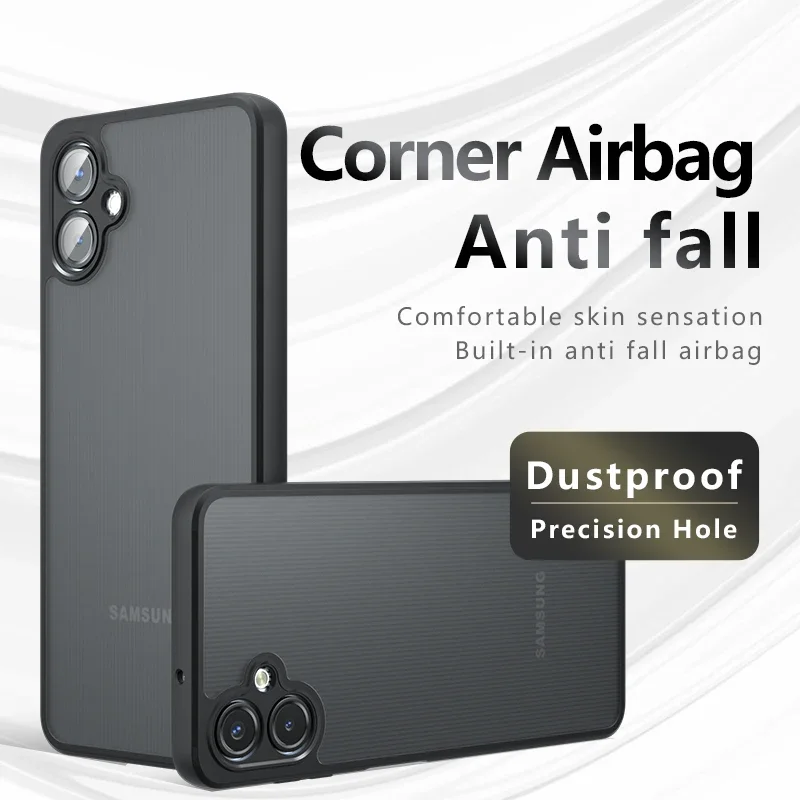 For Samsung Galaxy A06 Airbag Super Protection Soft TPU+PC Clear Matte Back Cover For Samsung Galaxy A06 Phone Case