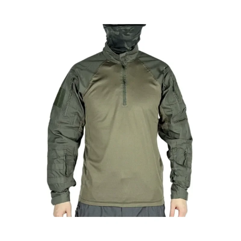 Camouflage Tactical Tops Wearproof Training Tops Outdoor Wear Long Sleeve Upper Outer Garment Trip Shooting Game Training Jacket