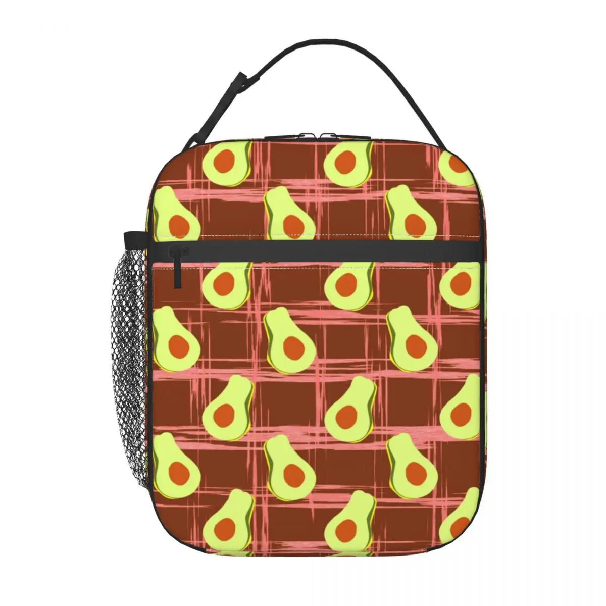 Avocado Lover Fruit Pattern Insulated Lunch Bags for Outdoor Picnic Portable Cooler Thermal Bento Box Women Children