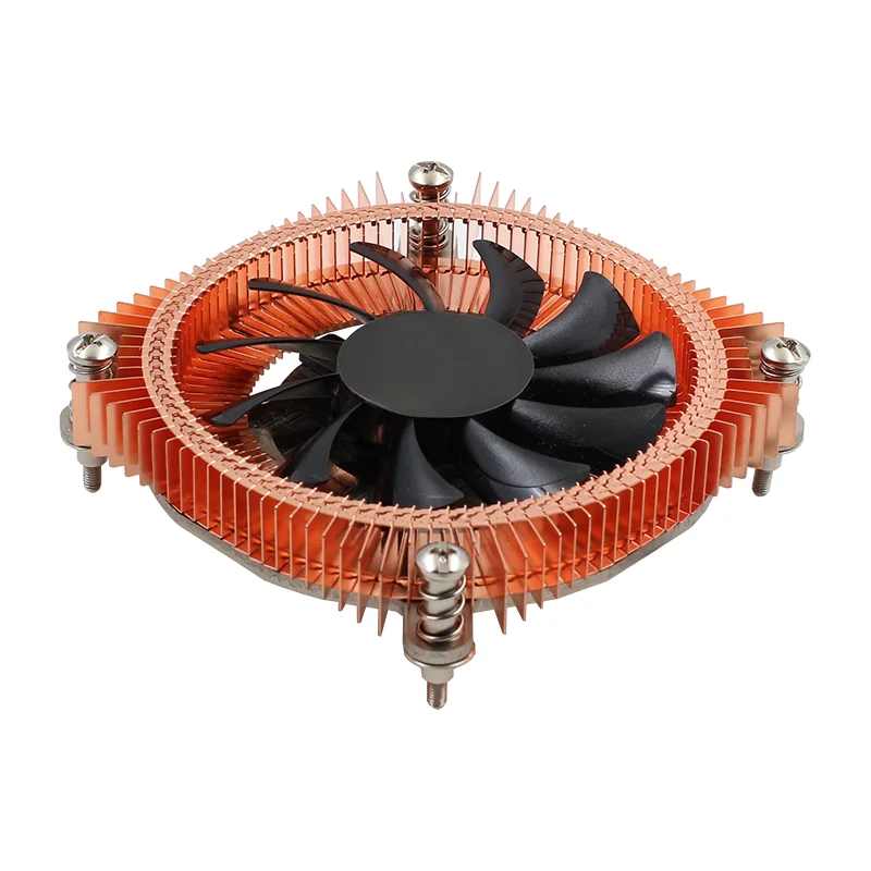 Ultra-thin all-in-one Copper bottom Heat pipe CPU radiator 115X 1200 1700 Industrial computer 4-wire speed regulating fan