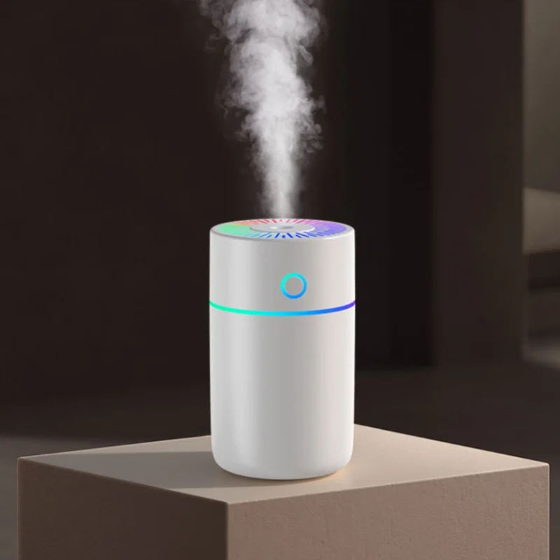 Humidifier With Colorful Lights USB Powered 250ml Auto Shut Off Desktop Humidifier For Home Car Office Indoor Plants