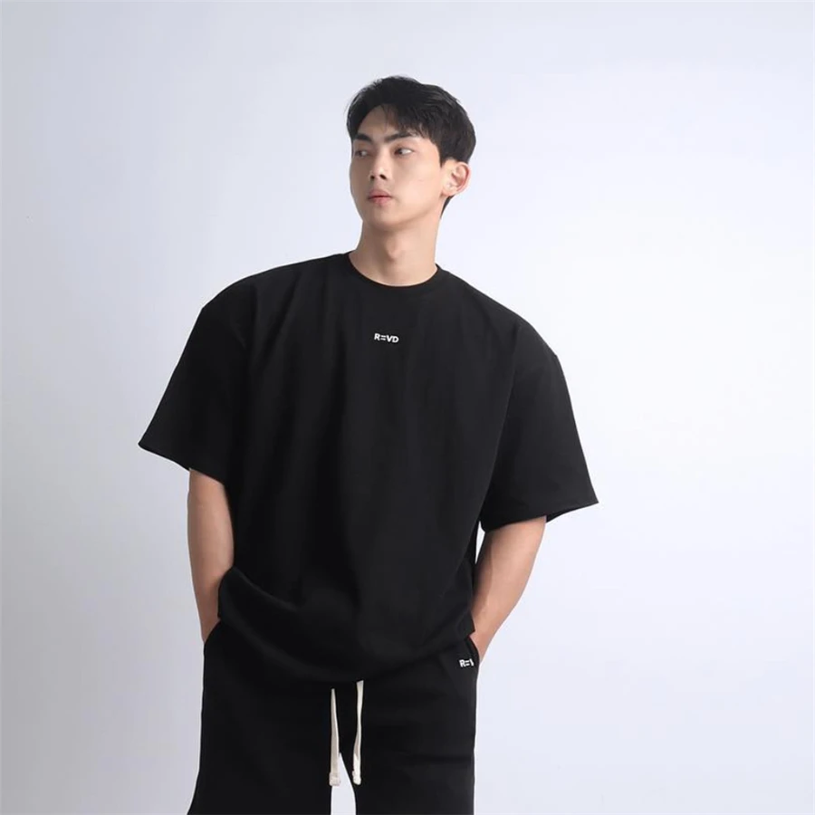 Hip Hop Oversize M-3xl Men Loose Fitness T Shirt Fashion Gym Running T-shirts Summer Gym Short Sleeve Cotton Casual Tees Tops