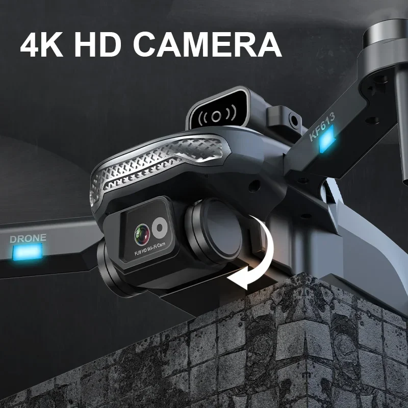 KF613 Drone 4K GPS dengan kamera ganda, pesawat tak berawak empat baling-baling Motor tanpa sikat 5G WIFI pemosisian aliran optik