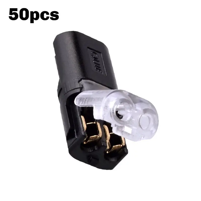 DT17 100x 2Pin Way Plug Wire Cable Snap Connectors Waterproof Electric Wire Double-Wire with Locking Buckle