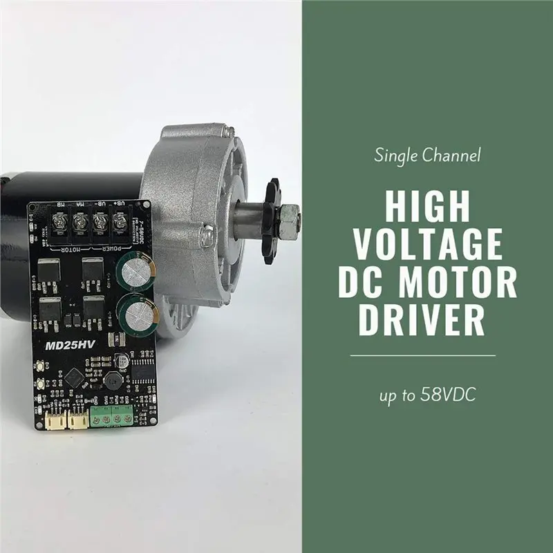 【ELECTRONIC-ACCESSORIES】MD25HV For Brushed DC Motor Driver 25Amp 7V-58V High Voltage PWM Control High Power For Brushed DC Motor