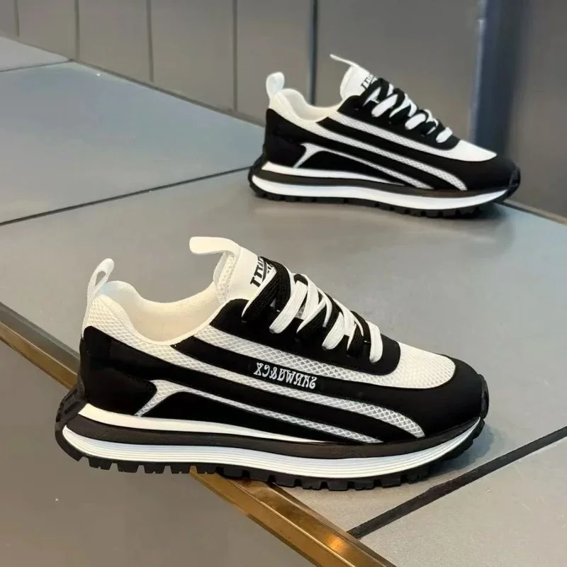 

Trendy Sporty Casual Thick Bottom Men's Shoes Anti-Slip Wear-Resistant Leisure Fashionable All-Match Running Shoes